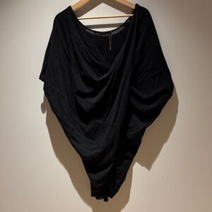 All Saints Charcoal Knit Top